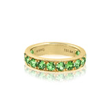 【鑑別書付】即納 K18YG 1.6ct 天然ツァボライトガーネット エタニティ