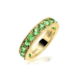 【鑑別書付】即納 K18YG 1.6ct 天然ツァボライトガーネット エタニティ