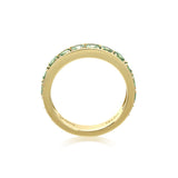 【鑑別書付】即納 K18YG 1.6ct 天然ツァボライトガーネット エタニティ